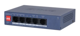 Switch DAHUA CS4005-4GT-36 Form factor Desktop/Wall-Mounting 5xRJ-45 ports RJ-45 Ports Type Gigabit Ethernet (10/100/1000) 5xGigabit Ethernet (copp...