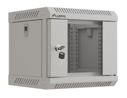 Lanberg Wall-mounted installation rack cabinet 10 inches 4U 300x300 gray