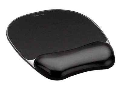 Fellowes Mouse pad with wrist support CRYSTAL Mouse pad with wrist pillow 202 x 235 x 25 mm Black