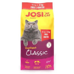 JOSERA JosiCat Sterilised Classic – dry cat food – 15kg + 3kg