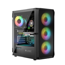 Comuter case PORTOS ARGB MIDI USB 3.0 Black