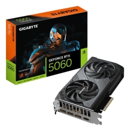 Graphics Card GIGABYTE NVIDIA GeForce RTX 5060 8 GDDR7 128 bit PCIE 5.0 16x GPU 2512 MHz GV-N5060WF2OC-8GD