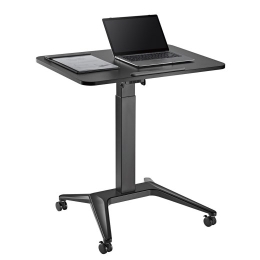 Maclean MC-453 B Mobile Laptop Desk with Pneumatic Height Adjustment, Laptop Table with Wheels, 80 x 52 cm, Max. 8 kg, Height Adjustable Max. 109 c...