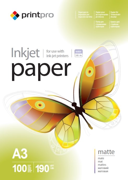 Matte ColorWay PrintPro Photo Paper, 100 sheets 190 g/m² A3