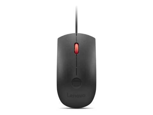Lenovo Fingerprint Biometric USB Mouse Gen3 Wired USB-A Black/Red