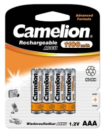 Camelion AAA/HR03 1100 mAh Rechargeable Batteries Ni-MH 4 pc(s)