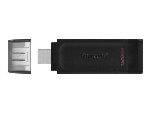 Kingston USB flash drive DataTraveler 70 - USB 3.2 Gen 1 - 128 - black