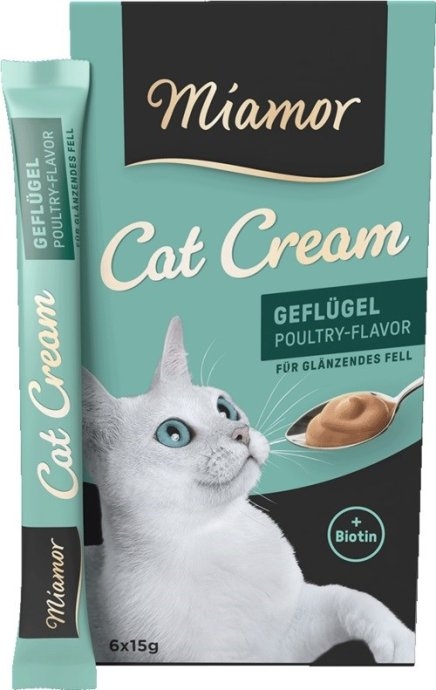 MIAMOR Cat Cream Poultry - cat treats - 6x15g
