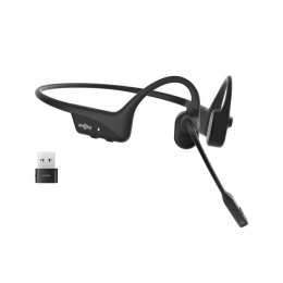SHOKZ OpenComm2 UC 2025 Upgrade Wireless Bluetooth Bone Conduction Videoconferencing Headset with USB-C Charging Port and USB-A adapter 16 Hr Talk...