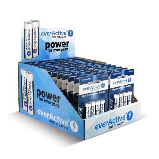 everActive PRO ALKALINE BATTERIES LR03/AAA DISPLAY 96 PCS