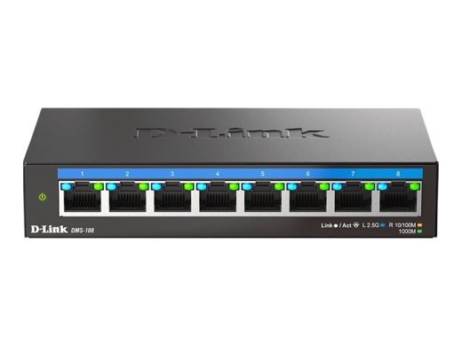D-Link DMS-108/E 8-Port 2. Multi-Gigabit Desktop Switch Desktop Unmanaged