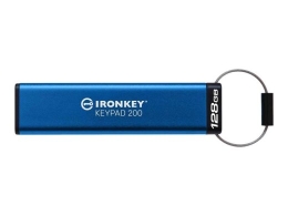 Kingston USB flash drive IronKey Keypad 200 - USB 3.2 Gen 1 - 128 - blue