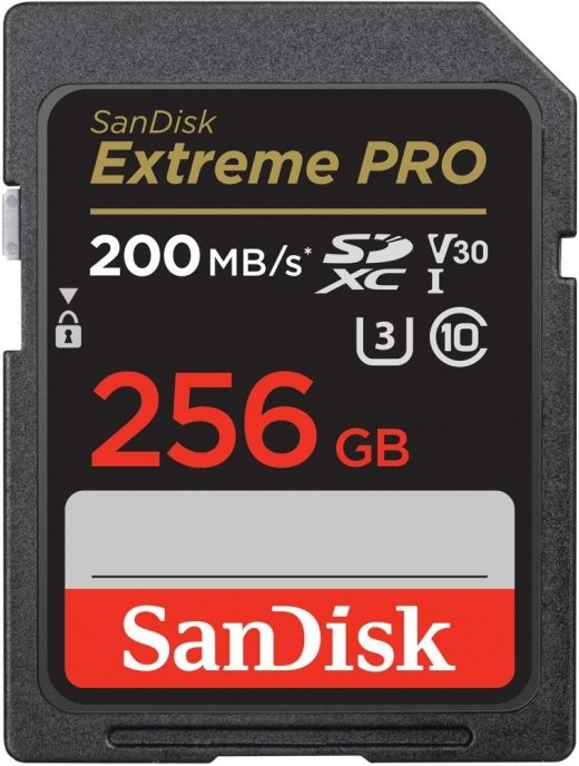 Extreme Pro SDXC 256GB 200/140 MB/s V30 UHS-I