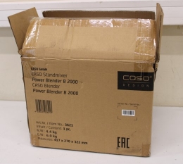 SALE OUT. Caso Power Blender B 2000 Tabletop 2000 W Jar material Tritan Jar capacity 2 L Ice crushing Black UNPACKED, SCRATCHED SIDE OF THE GLASS C...