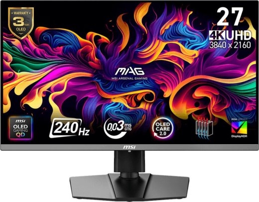 Msi Monitor MAG 272UP QD-OLED X24/26.5/LED/Flat/QD-OLED/UHD/240Hz/Black