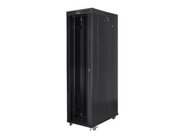 Lanberg Rack cabinet 19" free-standing 47U/800x1200 (flat pack) with glass door, LCD FF01-8247-12BL Black