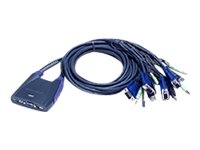 Aten 4-Port USB VGA/Audio Cable KVM Switch Aten 4-Port USB VGA/Audio Cable KVM Switch (0.9m, 1.2m)