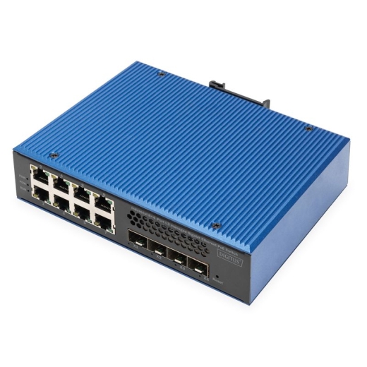 DIGITUS - switch - industrial - 8 ports - managed
