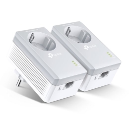 TP-LINK Passthrough Powerline 600 Starter Kit TL-PA4010P KIT 10/100 Mbit/s Ethernet LAN (RJ-45) ports 1 Data transfer rate (max) 600 Mbit/s Extra s...
