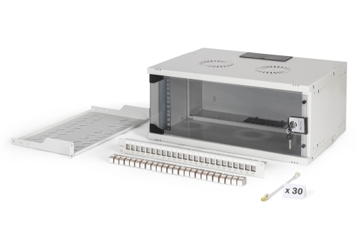 Digitus SOHO Pro network set, 483 mm (19"), 4U, 540 x 400 mm DN-49200-SET Light Grey