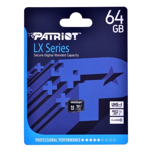 Patriot Memory PSF64GMDC10 memory card 64 MicroSDXC UHS-I Class 10