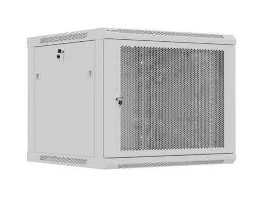 Wall-mounted rack cabinet 19" 9U 600x600 grey perforated door Lanberg (flat pack)