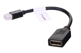 Lanberg AD-0003-BK DisplayPort cable 0.12 m Mini DisplayPort Black