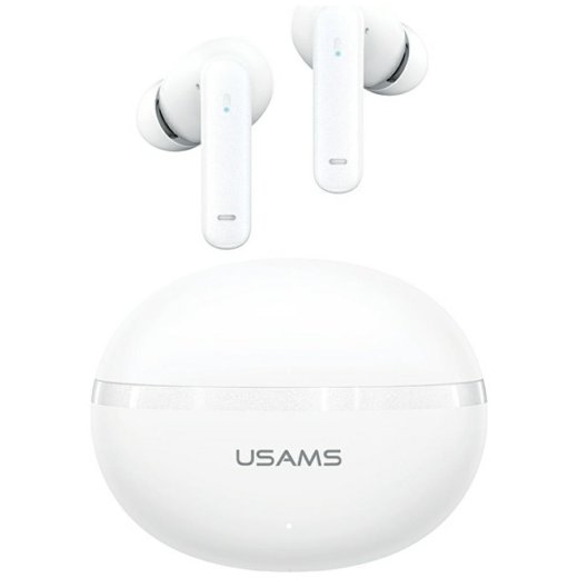 Usams Bluetooth headphones TWS E02 ANC+ENC white