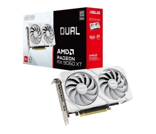 Asus Graphics card Radeon RX 9060 XT DUAL-RX9060XT-16G-WHITE