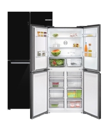 Bosch Serie 4 KMC85LBEA side-by-side refrigerator Freestanding 547 L E Black