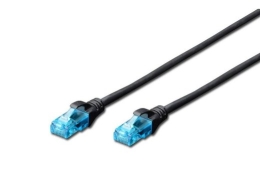 Patch cord RJ45/RJ45 U/UTP kat. 5e 2,0m AWG 26/7 PVC black