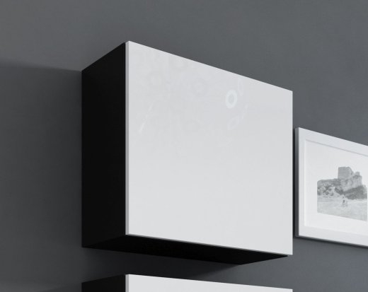 Cama Square cabinet VIGO 50/50/30 black/white gloss