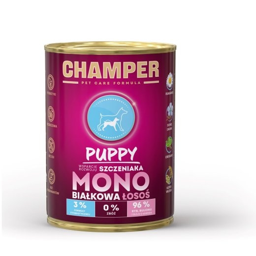 CHAMPER Puppy Monoprotein Salmon - wet dog food - 400g