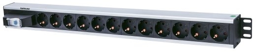 Intellinet Vertical Rackmount 12-Output Power Distribution Unit (PDU), CEE 7/3 Outlets, With Single Air Switch, No Surge Protection, Built-in 1.6m...