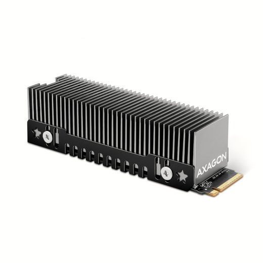 AXAGON Aluminum passive cooler for single and double-sided M.2 SSDs size 2280, height 24 mm CLR-M2XT