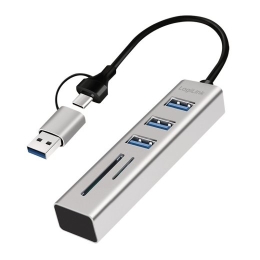 Logilink USB3.0 hub USB-A, SD/mic roSD slot, 2in1