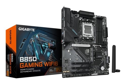 Mainboard GIGABYTE AMD B850 SAM5 ATX Memory DDR5 Memory slots 4 4xPCI-Express 16x 3xM.2 1xHDMI 1xDisplayPort 1xAudio-In 1xAudio-Out 1xMicrophone 4x...