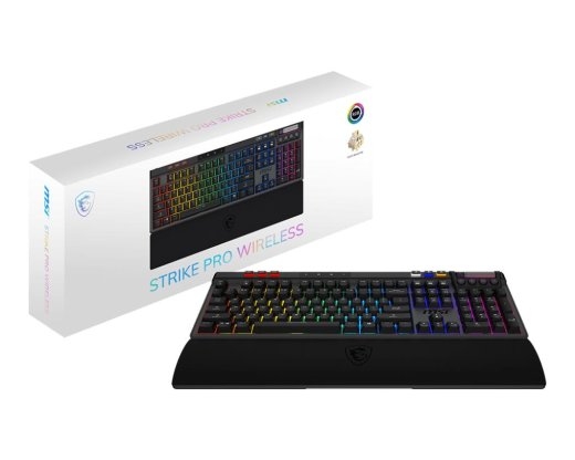 KEYBOARD GAMING BLACK US/STRIKE PRO W SILENT US MSI