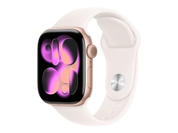 Apple Watch Series 11 GPS + Cellular 42mm Rose Gold Aluminium Case with Light Blush Sport Band - M/L Apple