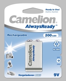Camelion 9V/6HR61 200 mAh AlwaysReady Rechargeable Batteries Ni-MH 1 pc(s)