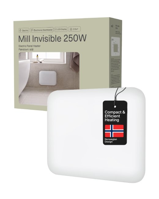 Mill Heater IB250 Steel 250 W Number of power levels 1 Suitable for rooms up to 2-5 m² White