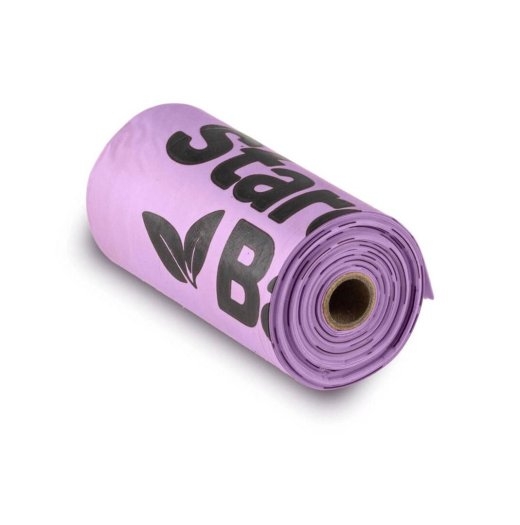 STARCHBAG BIO compostable poop bags lilac – 1x15 pcs