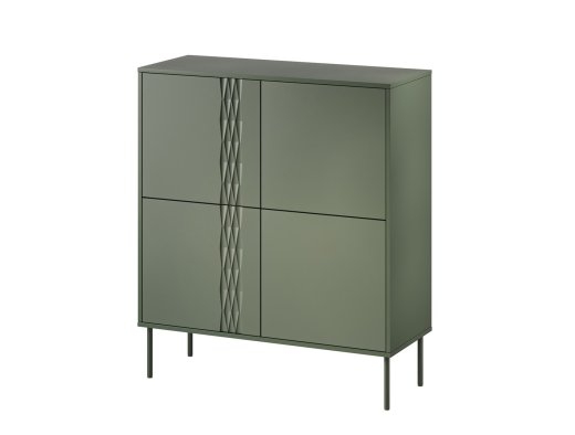 Cama 4D chest of drawers TRESSE 100x40x110 matte green