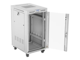 Lanberg Rack cabinet 19" free-standing 22U/600x800 (flat pack) with glass door FF01-6822-12SL Grey
