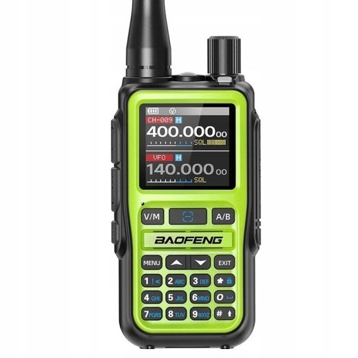 Baofeng UV-5R MINI USB-C Bluetooth VHF UHF Aviation Band Green Walkie-Talkie