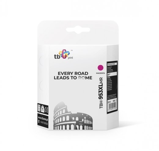Ink for HP OJ 8710 AiO TBH-953XLMR magenta refabrication