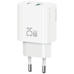 Usams Charger 25W 1xUSB-A 1xUSB-A Fast Charging