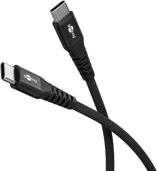 Goobay USB-C Supersoft Textile Cable with Metal Plugs 73954