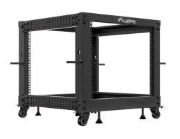 Lanberg Open rack 19 inches 9U 600x600-1100 adjustable black