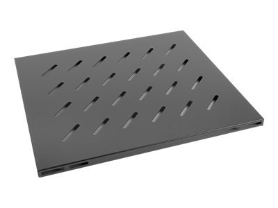 Lanberg 19" fixed shelf 1U/465x515mm, max load capacity up to 120kg AK-1003-B Black